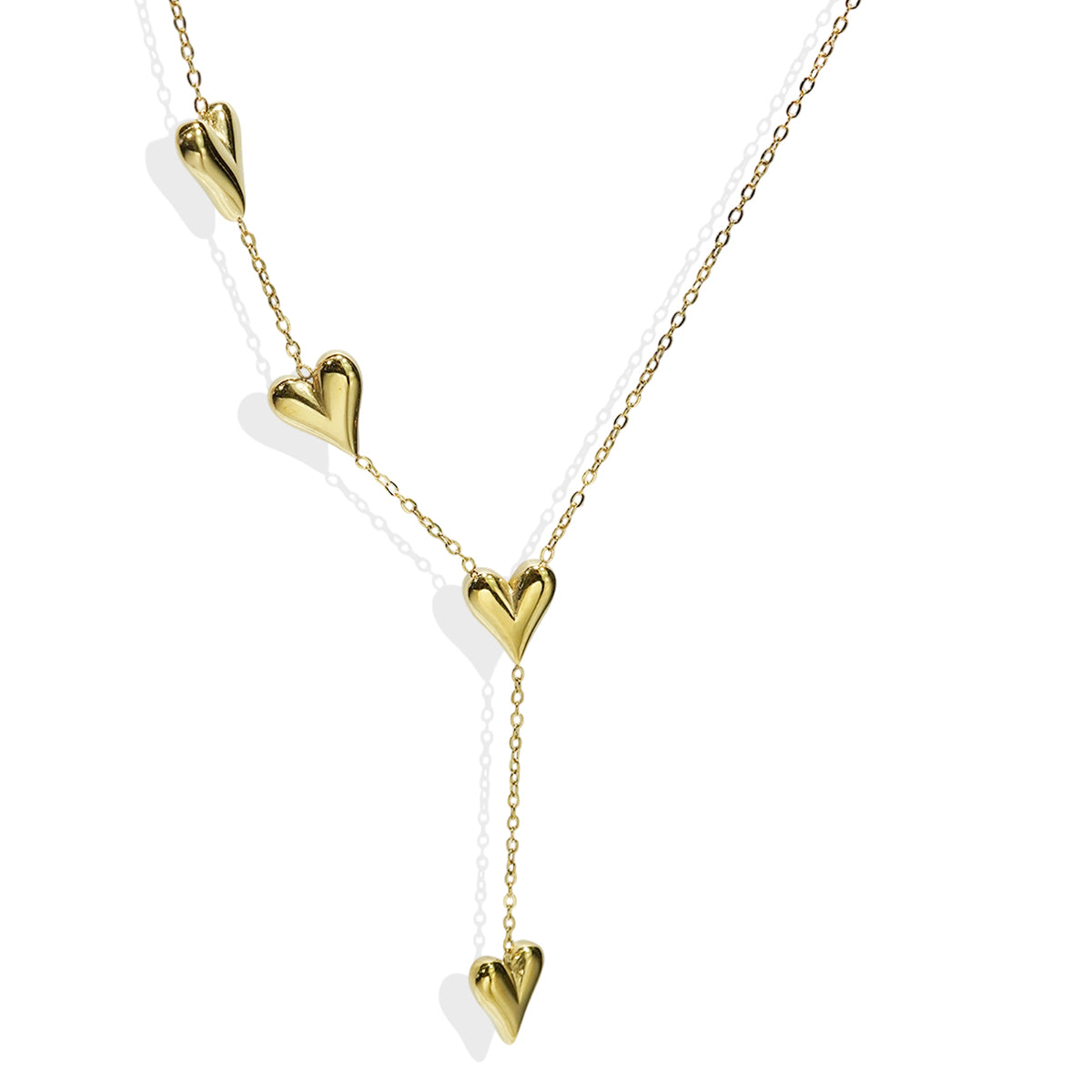 Lxalry 18K Gold-Plated Heart Necklace - Recycled Stainless Steel Modern Minimalist Jewelry, Hypoallergenic & Ocean-Safe Gift for Women/Wife/Mom, Everyday Elegance with Golden Hour Glow