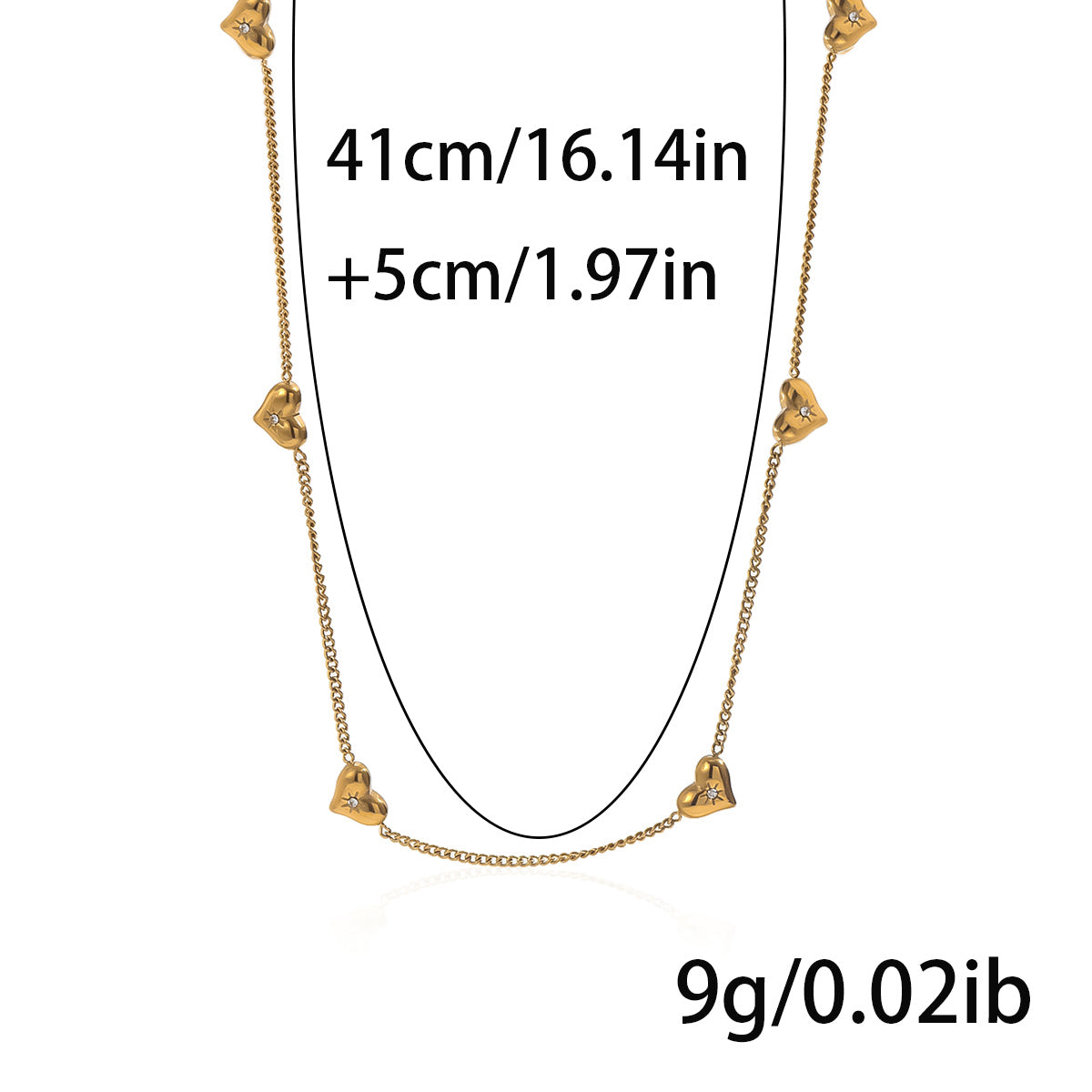 Lxalry 18K Gold-Plated Heart Necklace - Stainless Steel Hypoallergenic Jewelry, Tarnish-Free Minimalist Gift for Women, Wife, Mom, Girlfriend - Valentine’s Day, Anniversary, Everyday Elegance