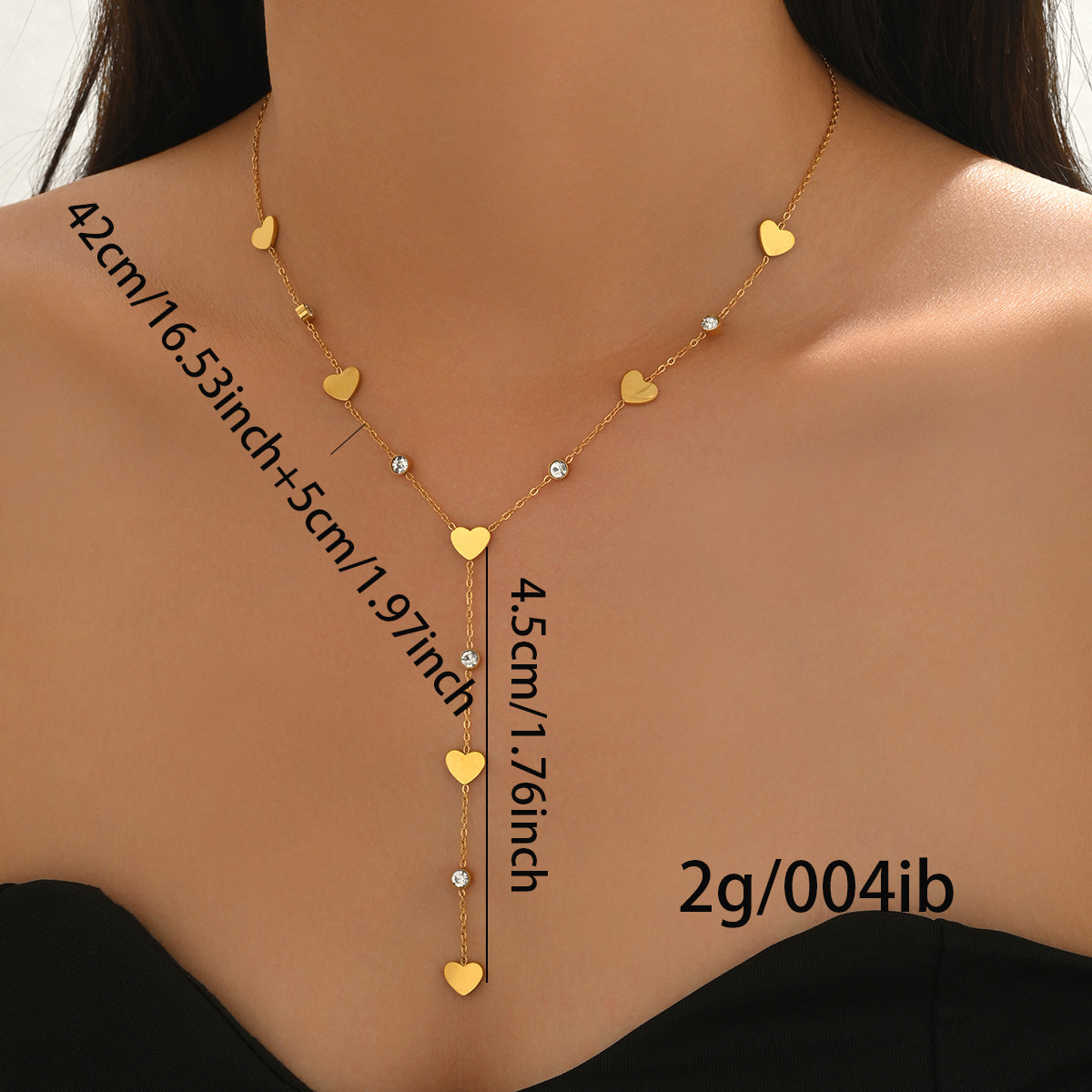 Lxalry 18K Gold-Plated Rhinestone Necklace - Recycled Stainless Steel Modern Minimalist Jewelry, Hypoallergenic & Ocean-Safe Gift for Women/Wife/Mom, Everyday Glam with Golden Hour Glow