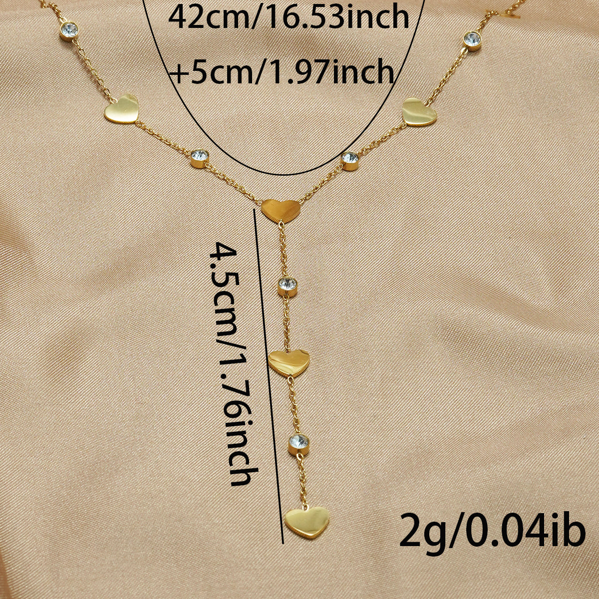 Lxalry 18K Gold-Plated Rhinestone Necklace - Recycled Stainless Steel Modern Minimalist Jewelry, Hypoallergenic & Ocean-Safe Gift for Women/Wife/Mom, Everyday Glam with Golden Hour Glow