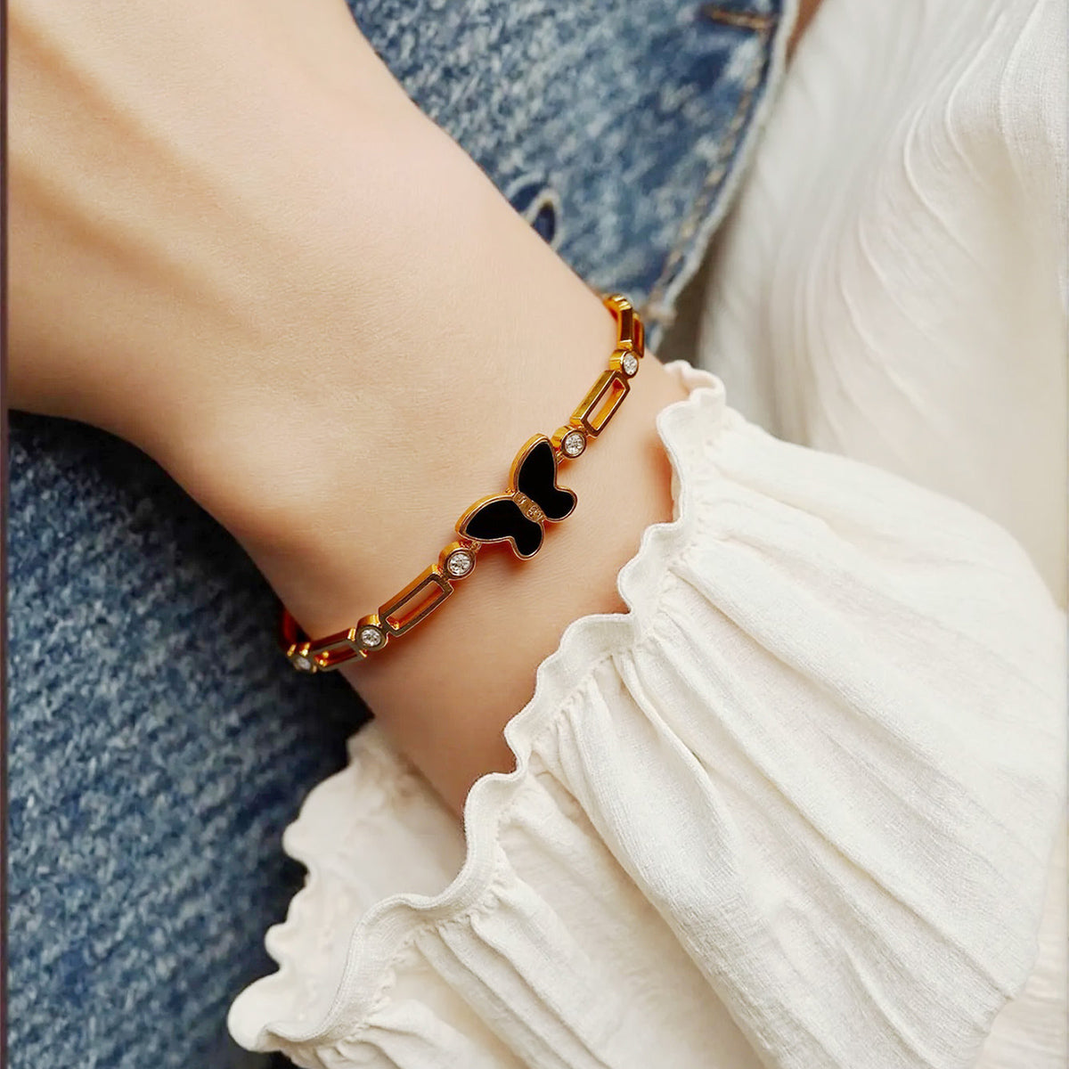 Lxalry Gold Electroplated Pure Iron Cuff Bracelet, Handmade Minimalist Jewelry for Women, Luxury Everyday & Formal Wear Essential with Secure Comfort Fit