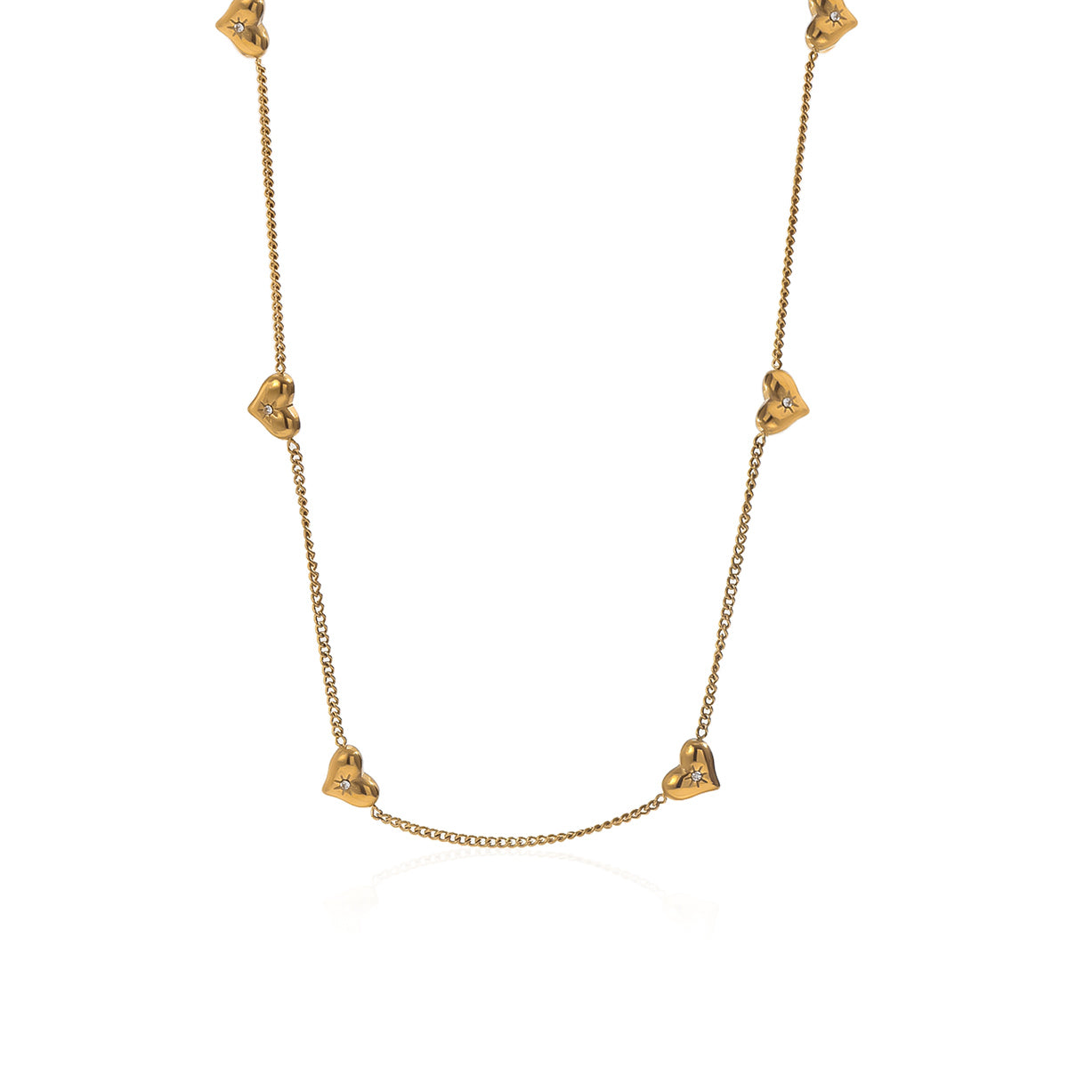 Lxalry 18K Gold-Plated Heart Necklace - Stainless Steel Hypoallergenic Jewelry, Tarnish-Free Minimalist Gift for Women, Wife, Mom, Girlfriend - Valentine’s Day, Anniversary, Everyday Elegance