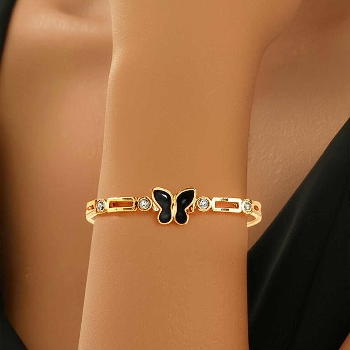 Lxalry Gold Electroplated Pure Iron Cuff Bracelet, Handmade Minimalist Jewelry for Women, Luxury Everyday & Formal Wear Essential with Secure Comfort Fit