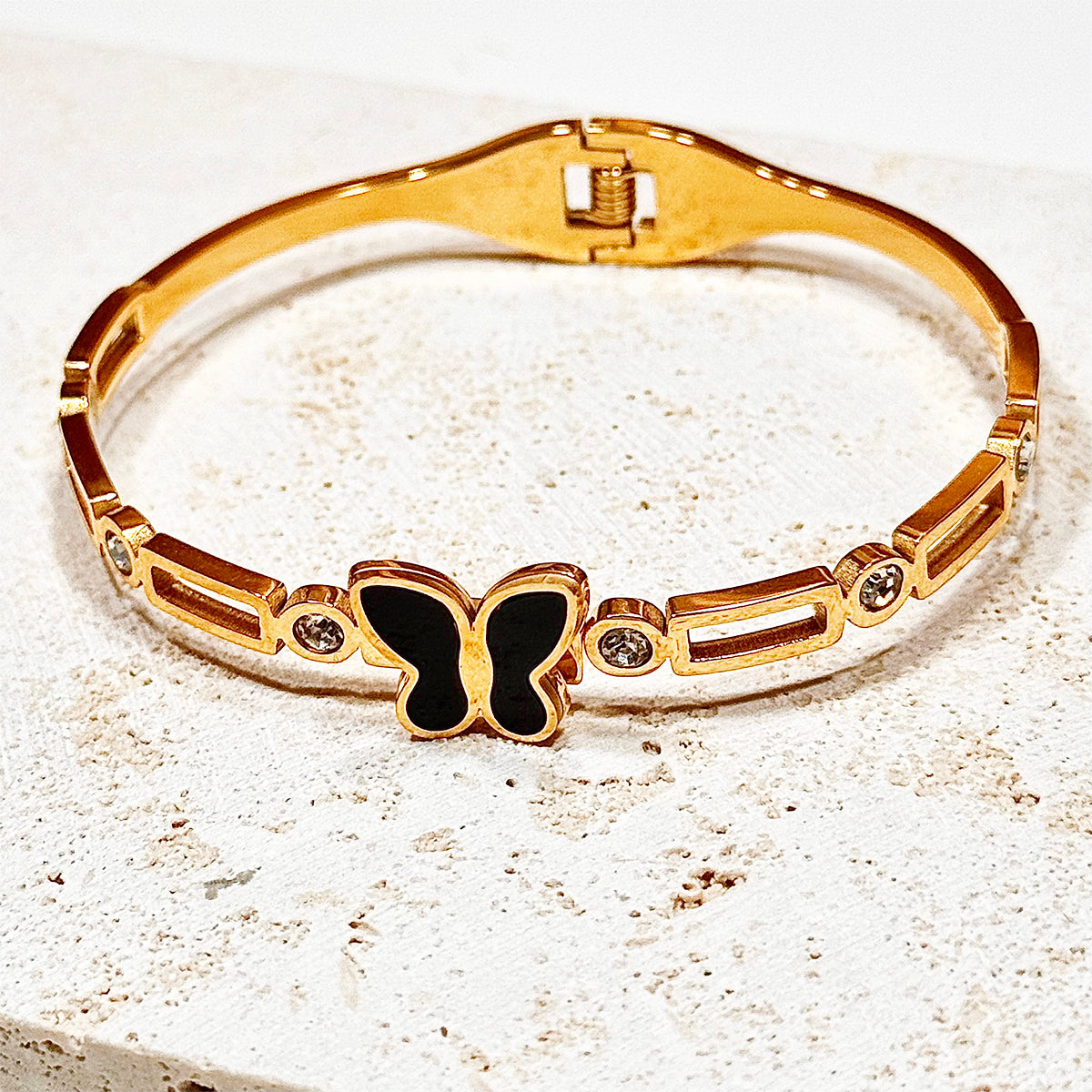 Lxalry Gold Electroplated Pure Iron Cuff Bracelet, Handmade Minimalist Jewelry for Women, Luxury Everyday & Formal Wear Essential with Secure Comfort Fit