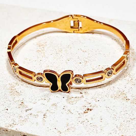 Lxalry Gold Electroplated Pure Iron Cuff Bracelet, Handmade Minimalist Jewelry for Women, Luxury Everyday & Formal Wear Essential with Secure Comfort Fit