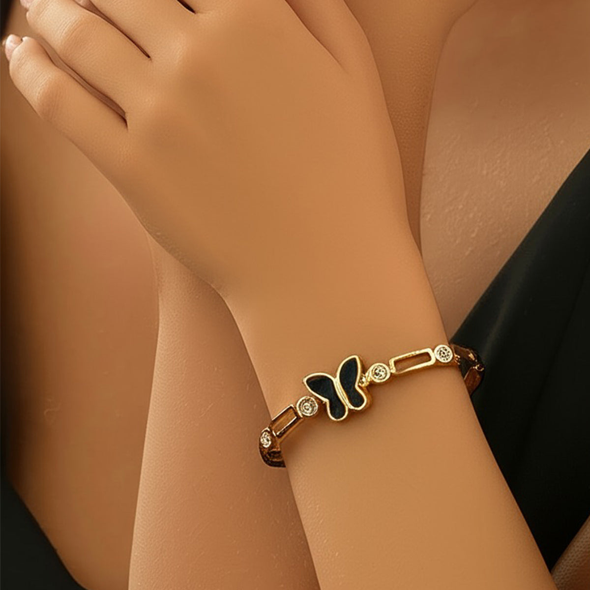 Lxalry Gold Electroplated Pure Iron Cuff Bracelet, Handmade Minimalist Jewelry for Women, Luxury Everyday & Formal Wear Essential with Secure Comfort Fit