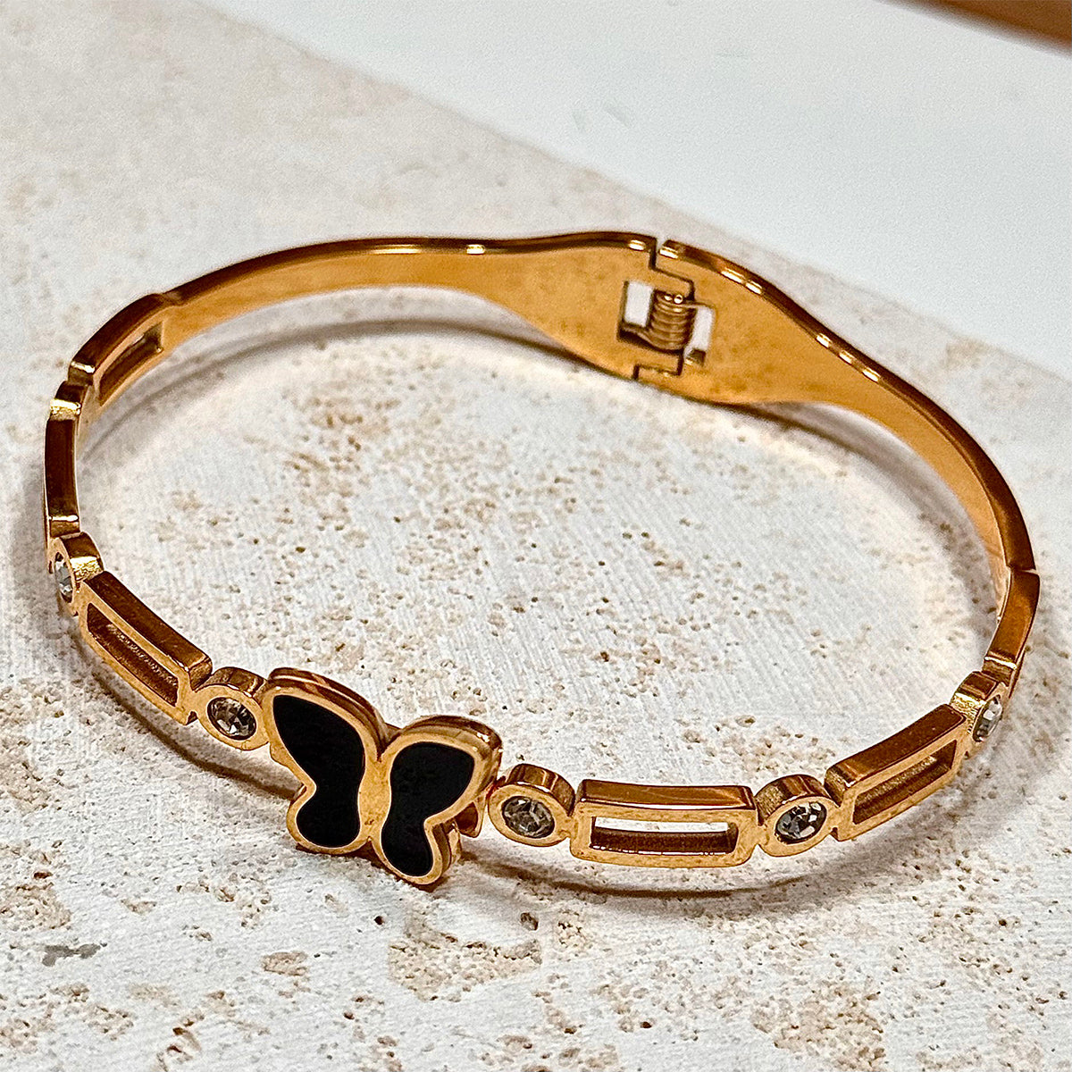 Lxalry Gold Electroplated Pure Iron Cuff Bracelet, Handmade Minimalist Jewelry for Women, Luxury Everyday & Formal Wear Essential with Secure Comfort Fit
