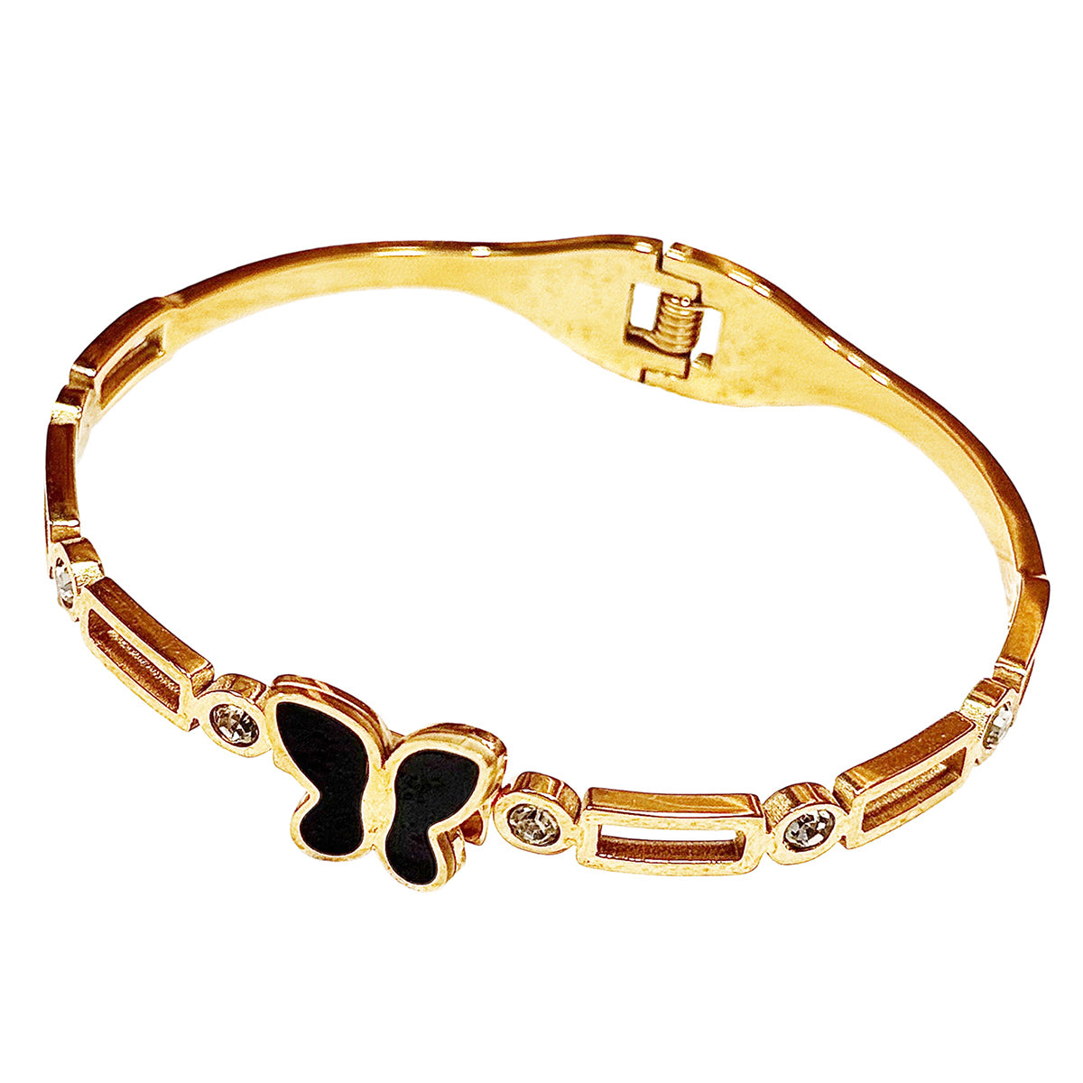 Lxalry Gold Electroplated Pure Iron Cuff Bracelet, Handmade Minimalist Jewelry for Women, Luxury Everyday & Formal Wear Essential with Secure Comfort Fit