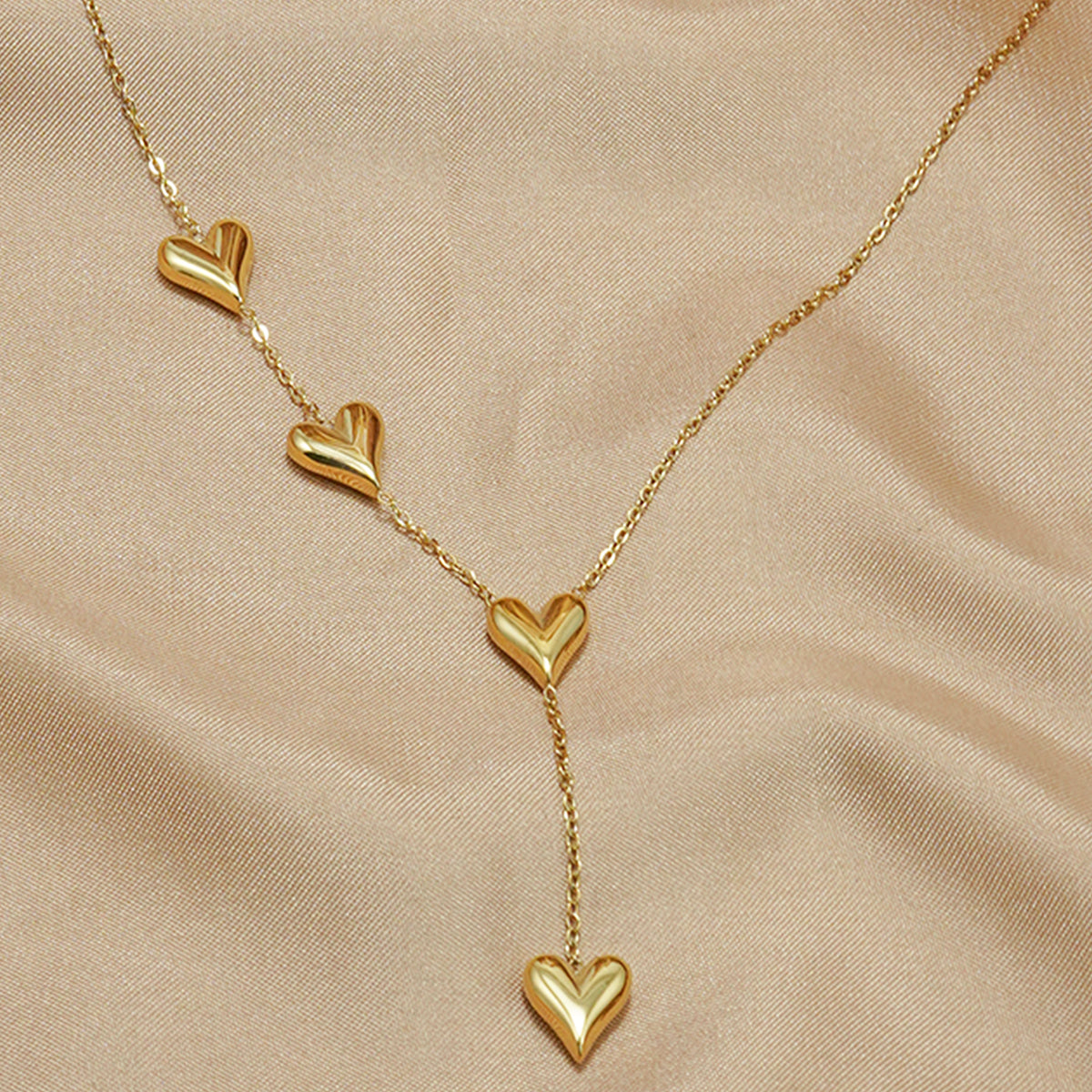 Lxalry 18K Gold-Plated Heart Necklace - Recycled Stainless Steel Modern Minimalist Jewelry, Hypoallergenic & Ocean-Safe Gift for Women/Wife/Mom, Everyday Elegance with Golden Hour Glow